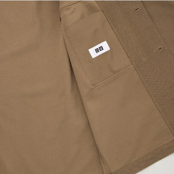 UNIQLO U x CHRISTOPHE LEMAIRE Unisex Jersey Shirt Jacket w/ Front Pockets Size L - Picture 9 of 15